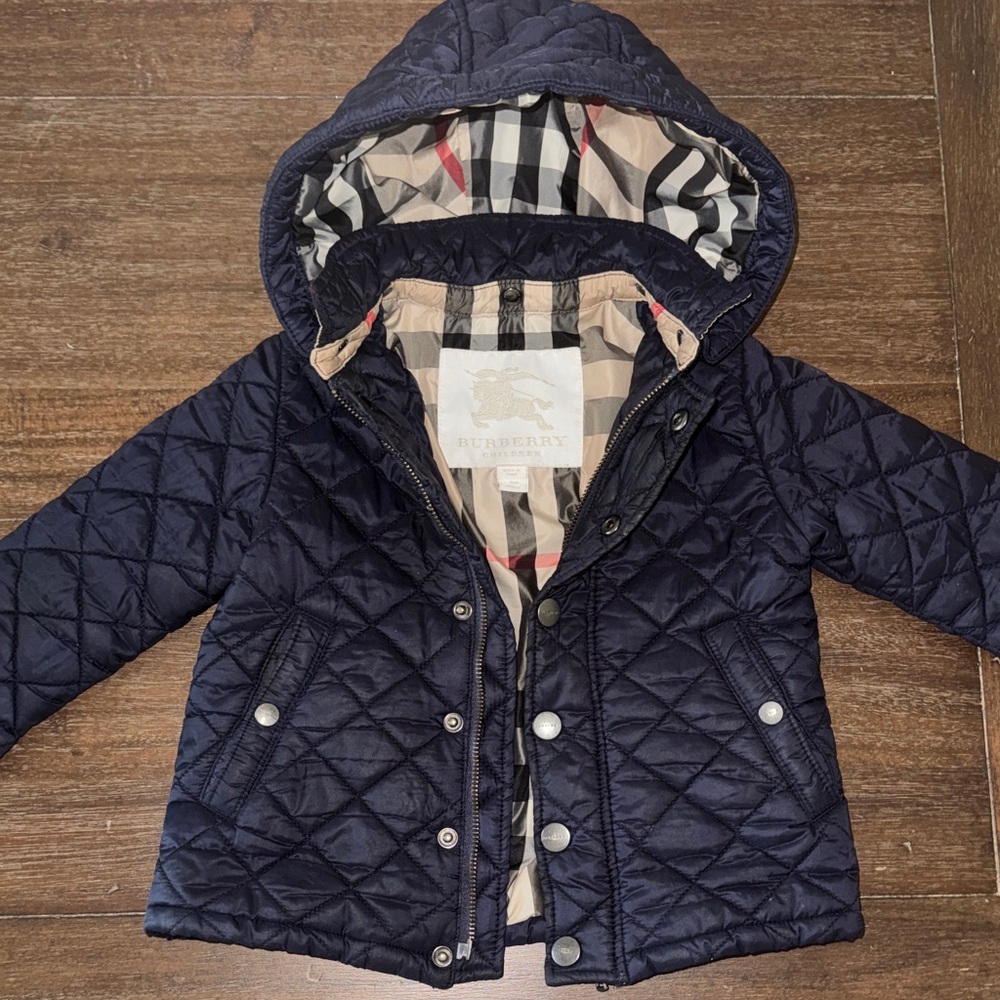 Burberry Kids Black Quilted Puffer Jacket